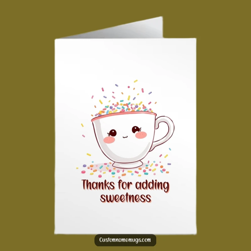 Free Printable Thanks Card: Teacup Sprinkles, Sweet Downloadable Gift!