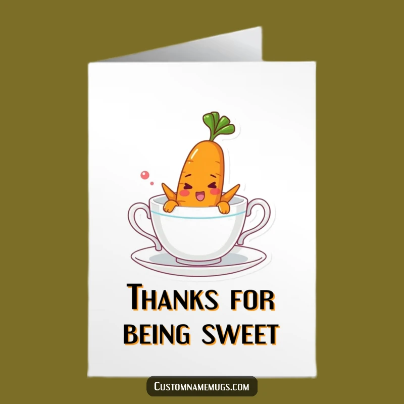 Free Printable Funny Thank You Card: Carrot Swimming - Hilarious Downloadable Gift!