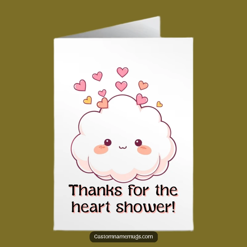 Free Printable Cloud Hearts Thank You Card - Sweet Downloadable Gift for Expressing Gratitude