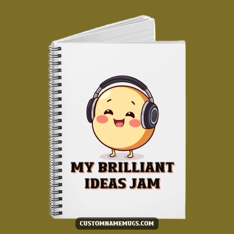 Funny Bread DJ Notebook: Smiling Character Journal for Musical Ideas