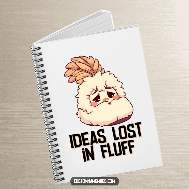 Funny Slipper Notebook: A bewildered, fluffy slipper with a feather, ideal for jotting down humorous ideas and a funny gift.