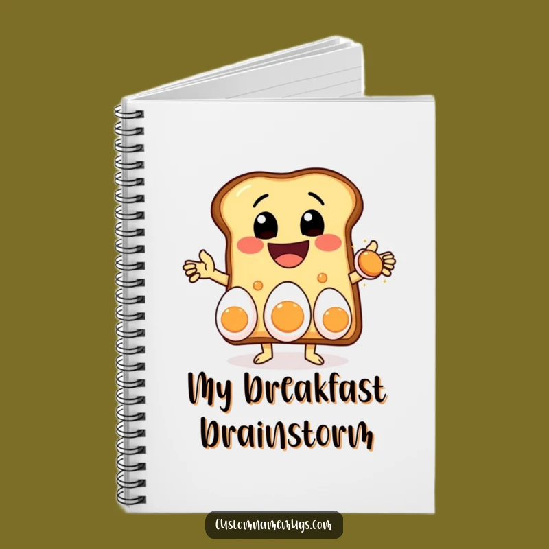 Funny Toast Juggling Notebook: Breakfast Ideas Journal - Hilarious Gift!
