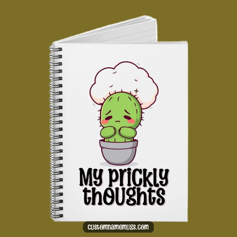 Funny Awkward Cactus Cloud Hug Notebook: Hilarious Journal for Shy Thoughts