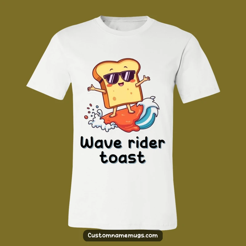 Funny Toast Surfer T-Shirt: Cool Jam Wave Rider Tee for Ultimate Humor