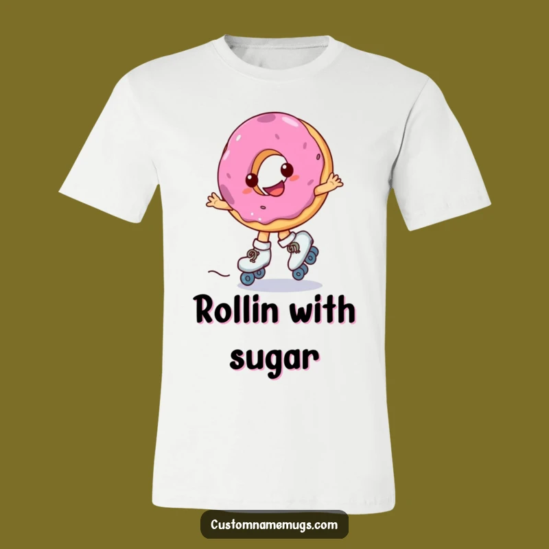 Funny Donut Skate T-Shirt: Hilarious Tee for Sweet and Speedy Fun