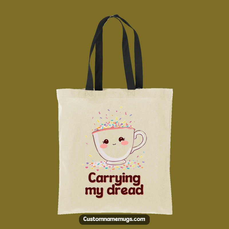 Funny Teacup Sprinkle Tote Bag - Carry Your Sweetness Safely