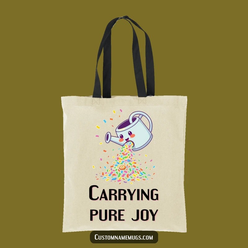 Funny Confetti Watering Can Tote Bag: Carry Your Party with This Humorous Bag