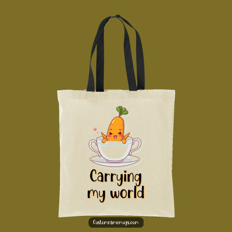 Funny Carrot Teacup Swim Tote Bag - Hilarious & Practical Carry-All Gift!