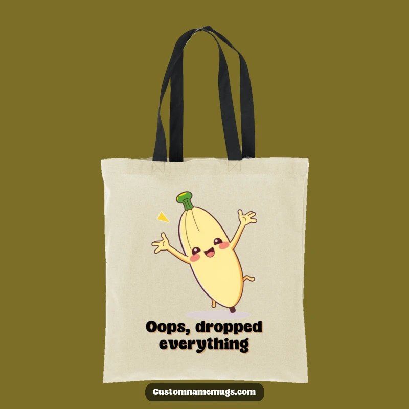 Funny Clumsy Banana Peel Tote Bag: Hilarious Gift for Carrying Your Comedy Essentials
